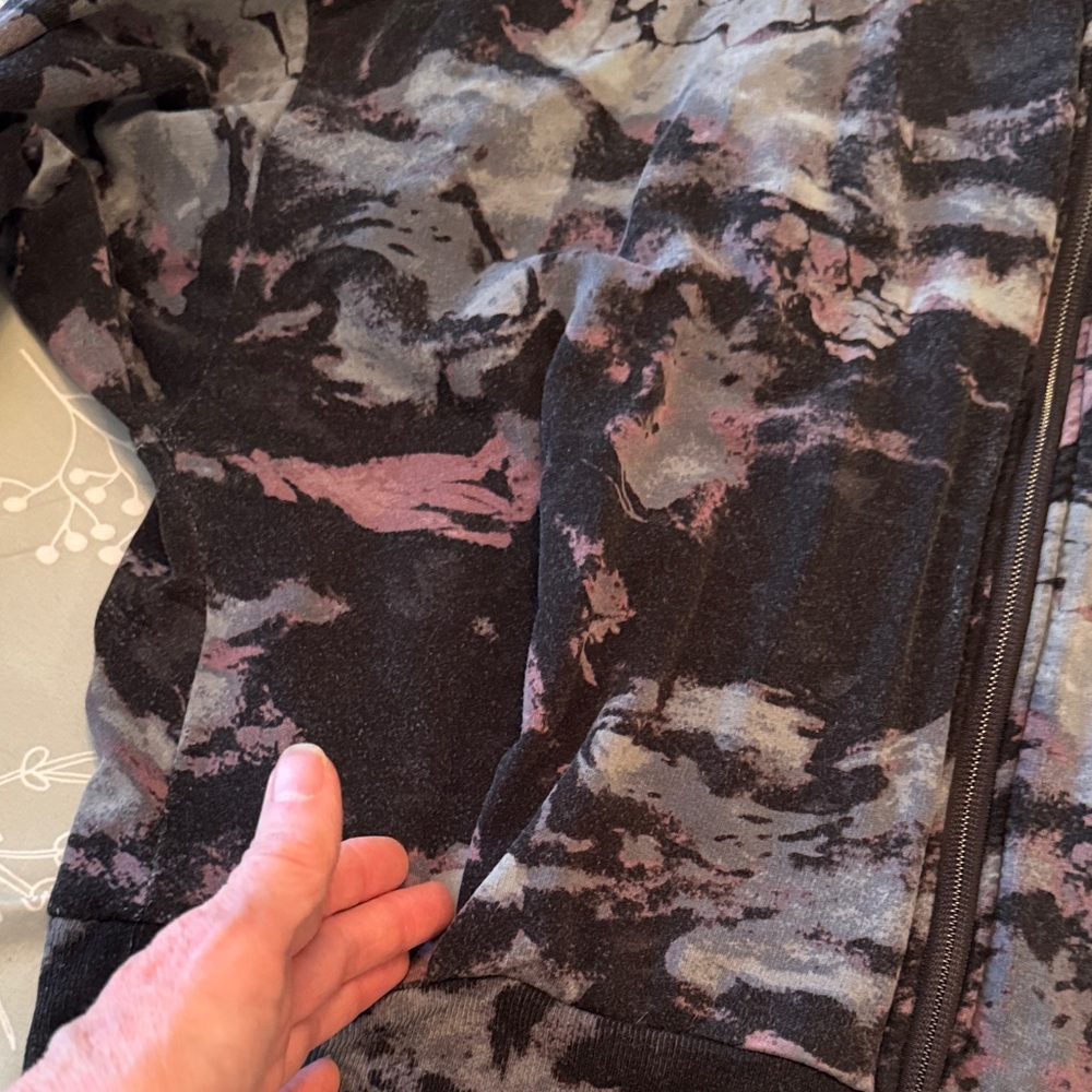 Athleta Abstract Patterned Hooded Jacket Purple, … - image 6